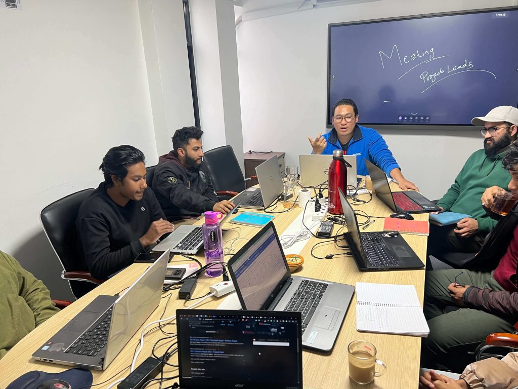 Shankar Subba, an SEO Expert leading a meeting. 